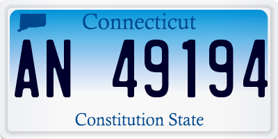 CT license plate AN49194