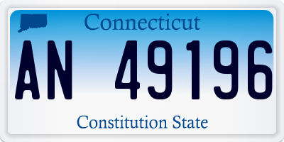 CT license plate AN49196