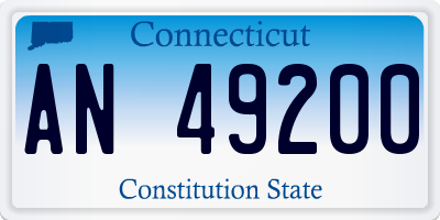 CT license plate AN49200