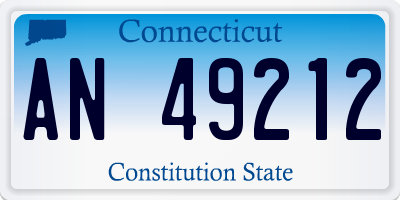 CT license plate AN49212