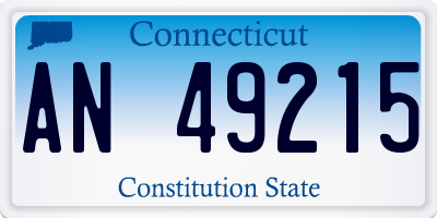 CT license plate AN49215