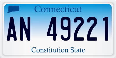 CT license plate AN49221