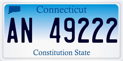 CT license plate AN49222