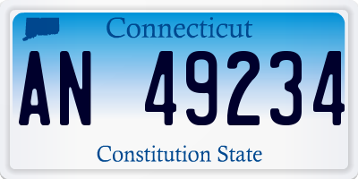 CT license plate AN49234