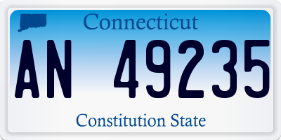 CT license plate AN49235