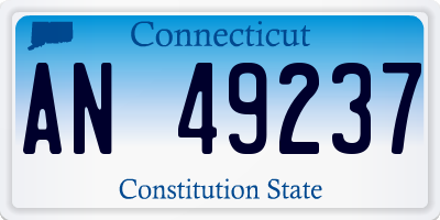 CT license plate AN49237