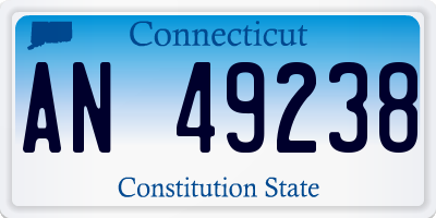 CT license plate AN49238