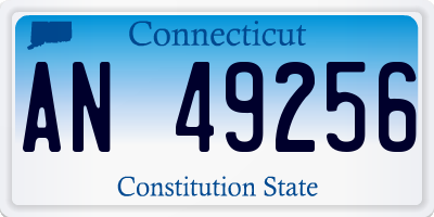 CT license plate AN49256
