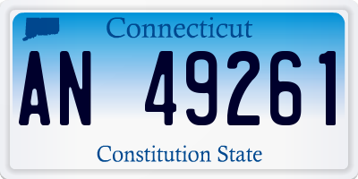 CT license plate AN49261