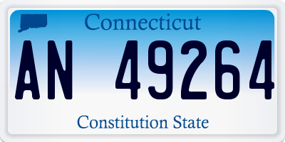 CT license plate AN49264