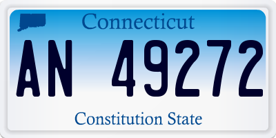 CT license plate AN49272