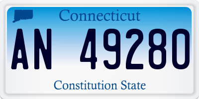 CT license plate AN49280