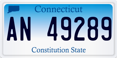 CT license plate AN49289