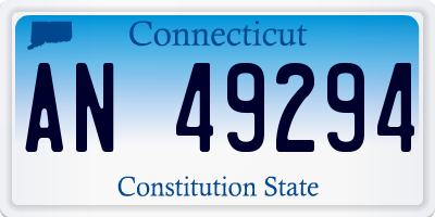 CT license plate AN49294