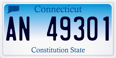 CT license plate AN49301