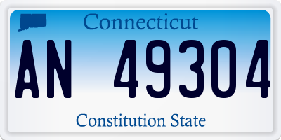 CT license plate AN49304