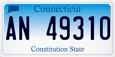 CT license plate AN49310