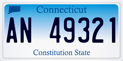 CT license plate AN49321