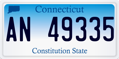 CT license plate AN49335