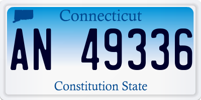 CT license plate AN49336