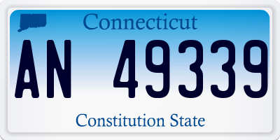 CT license plate AN49339