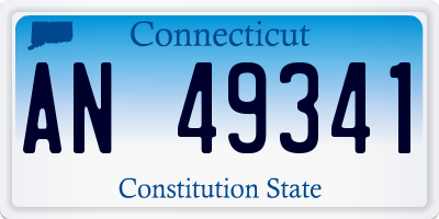 CT license plate AN49341