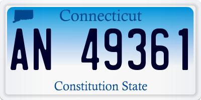 CT license plate AN49361