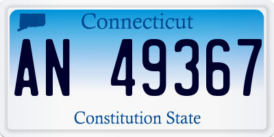 CT license plate AN49367