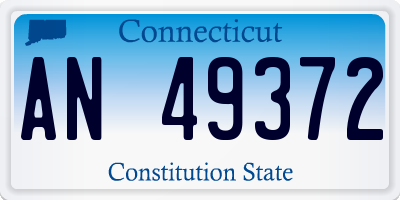 CT license plate AN49372