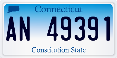 CT license plate AN49391