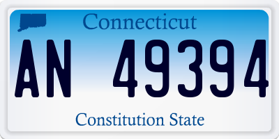 CT license plate AN49394