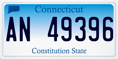 CT license plate AN49396