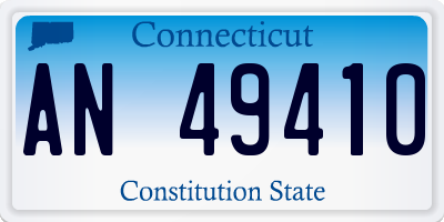 CT license plate AN49410