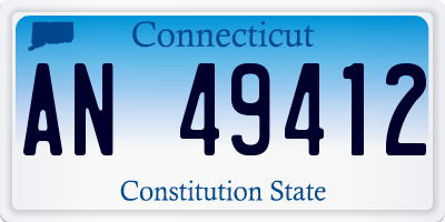 CT license plate AN49412