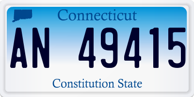 CT license plate AN49415