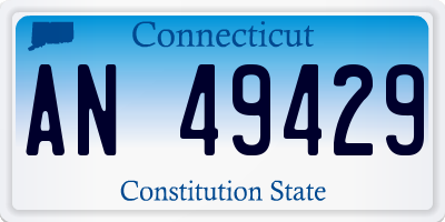CT license plate AN49429