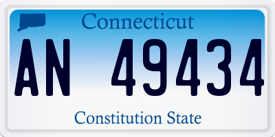 CT license plate AN49434