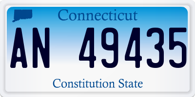 CT license plate AN49435