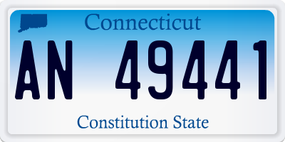 CT license plate AN49441