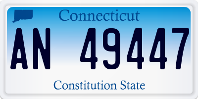 CT license plate AN49447