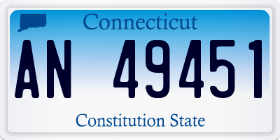 CT license plate AN49451