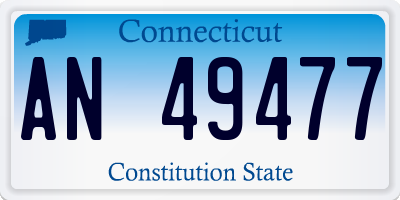CT license plate AN49477