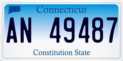 CT license plate AN49487