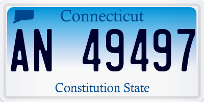 CT license plate AN49497