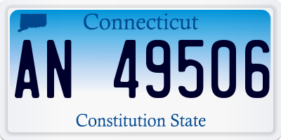CT license plate AN49506