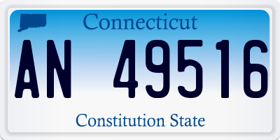 CT license plate AN49516