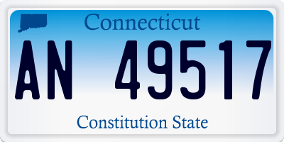 CT license plate AN49517