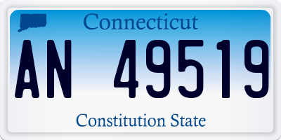 CT license plate AN49519