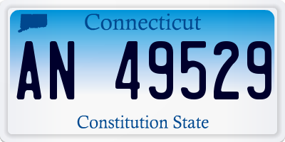 CT license plate AN49529