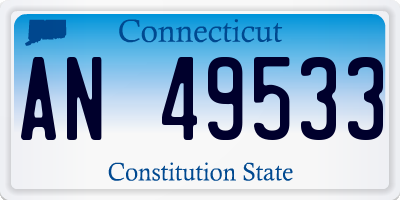 CT license plate AN49533